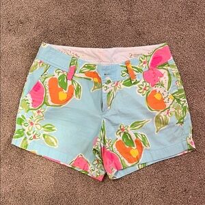 Lilly Pulitzer Blue and Pink Citrus Women's Shorts